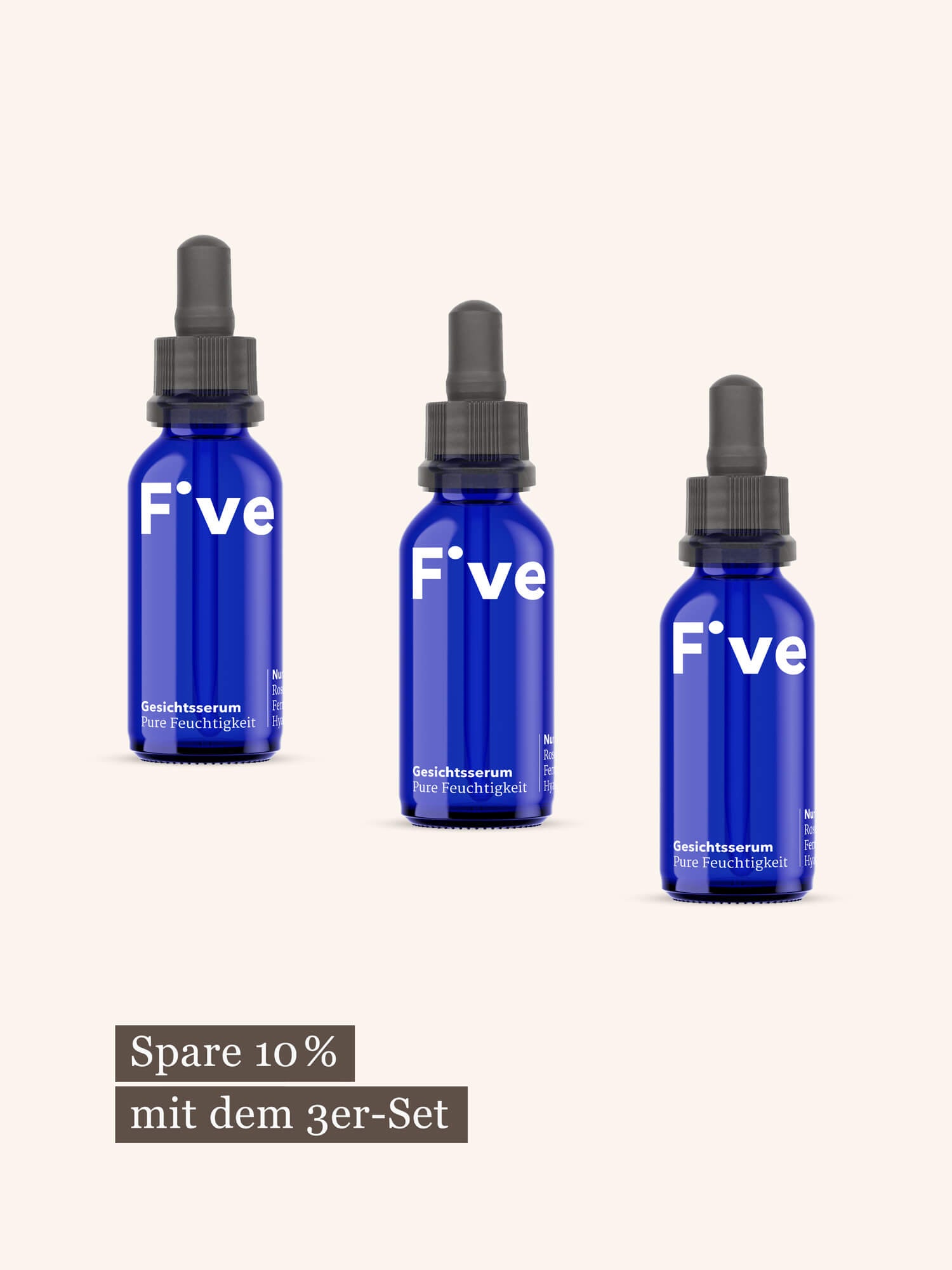 3 × Five Gesichtsserum – Pure Feuchtigkeit für deine Haut | Five Skincare